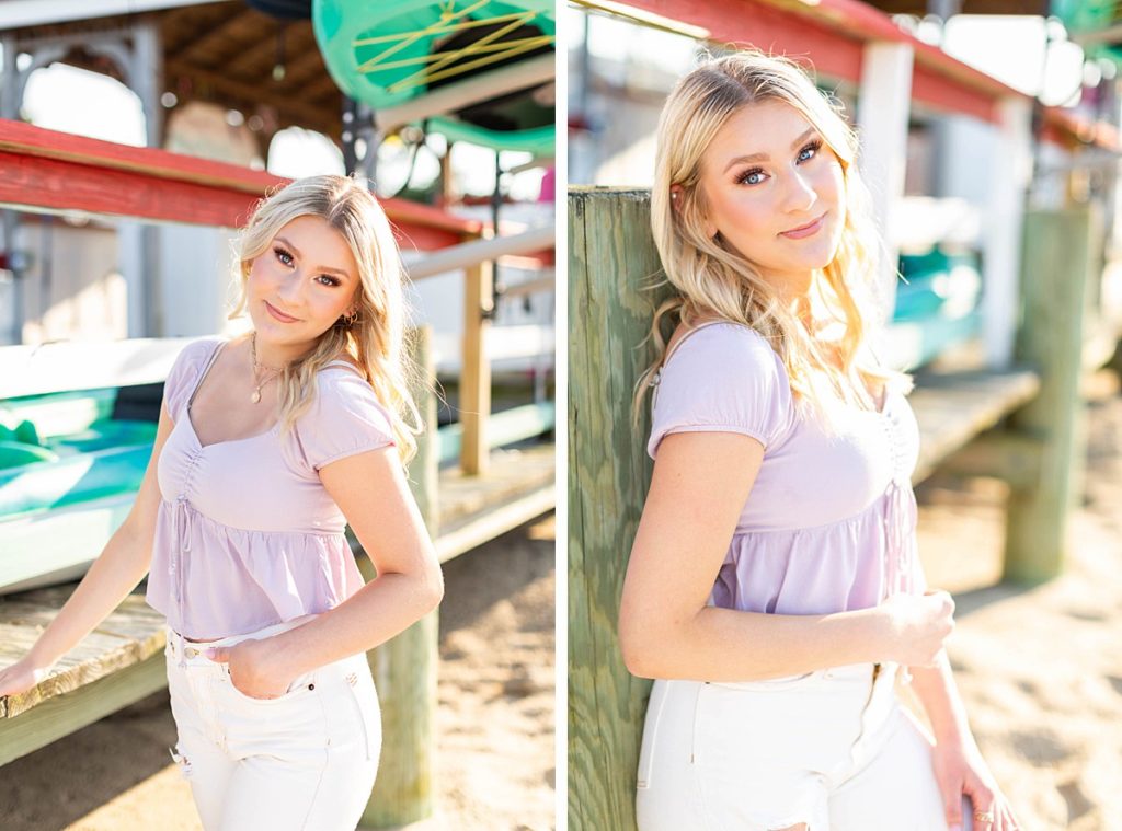 Beach Sunset Senior Session in Virginia