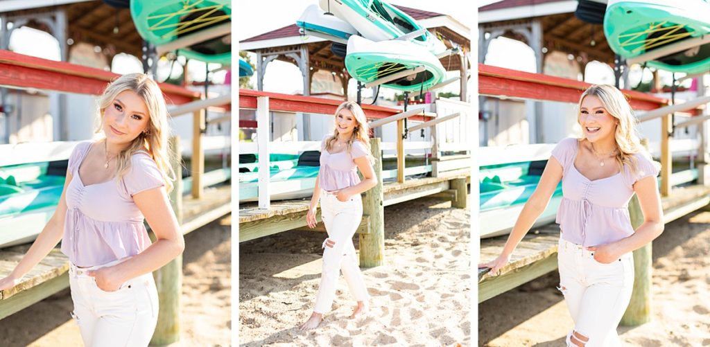 Beach Sunset Senior Session in Virginia