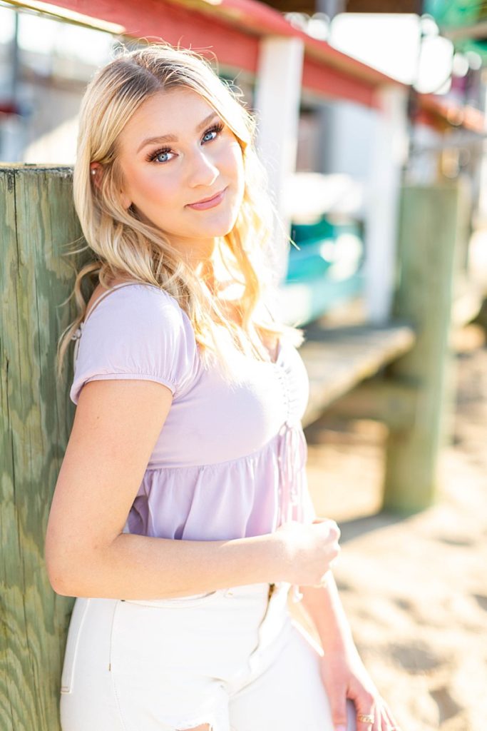 Beach Sunset Senior Session in Virginia