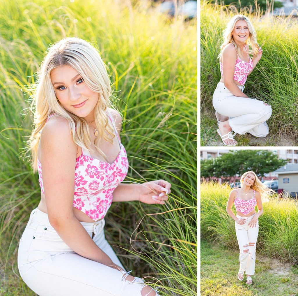 Beach Sunset Senior Session in Virginia