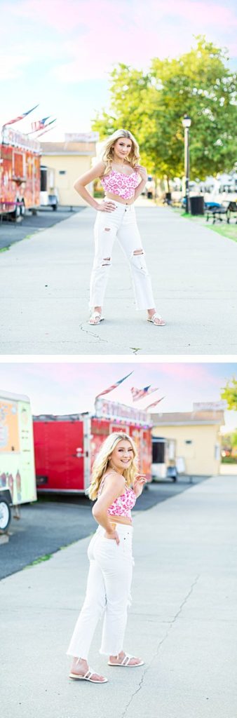 Beach Boardwalk Sunset Senior Session in Virginia 