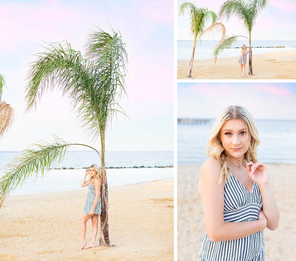 Beach Sunset Senior Session in Virginia