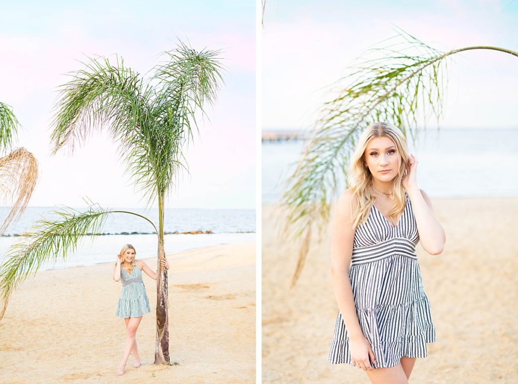 Beach Sunset Senior Session in Virginia