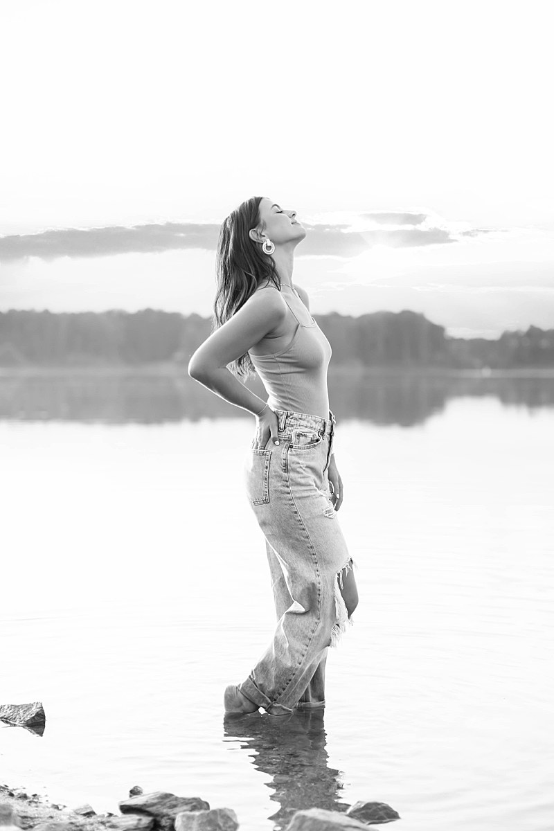 Sunset Portrait session at the lake in Virginia