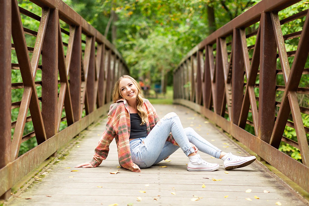 Downtown River senior session in Virginia
