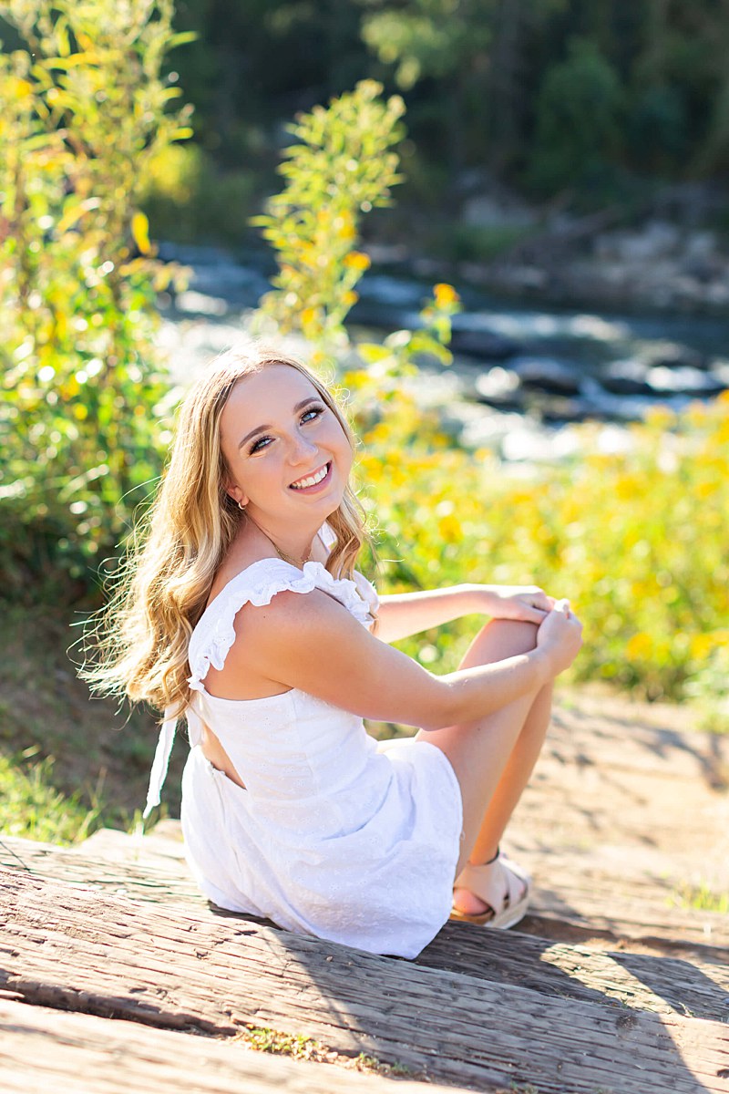 Downtown River  senior session in Virginia