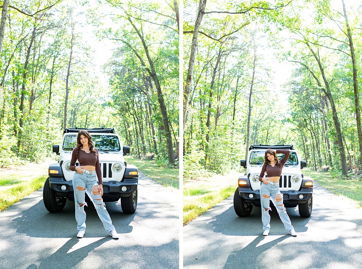Summer Senior Session with Jeep