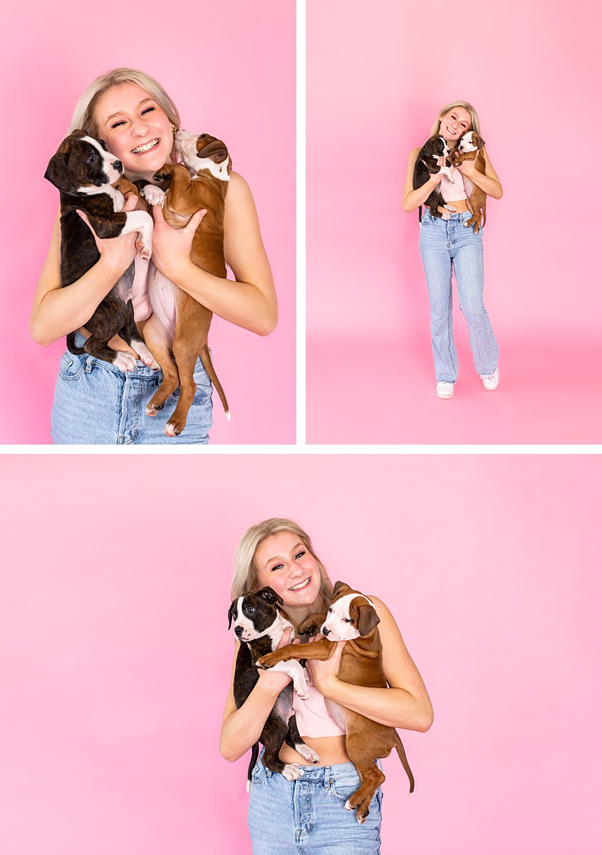 Valentine's Day Puppy Studio Photoshoot